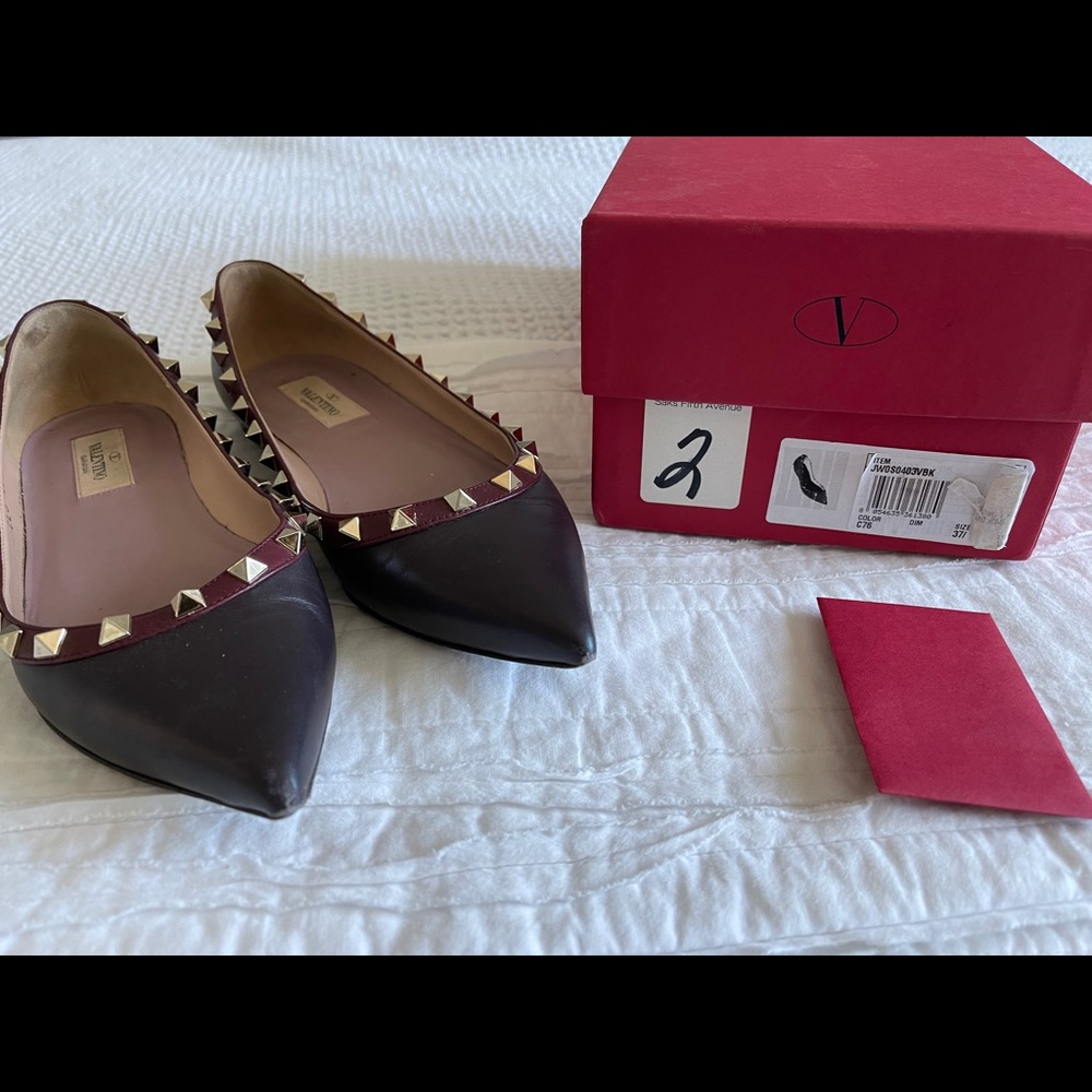 Valentino rockstud flats 37.5